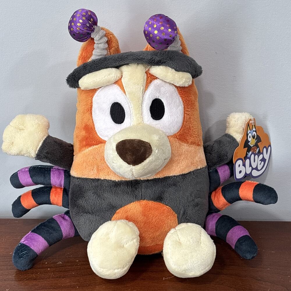 Bluey Bingo Plush Spider Halloween Animal Adventure Stuffed Animal New Tags